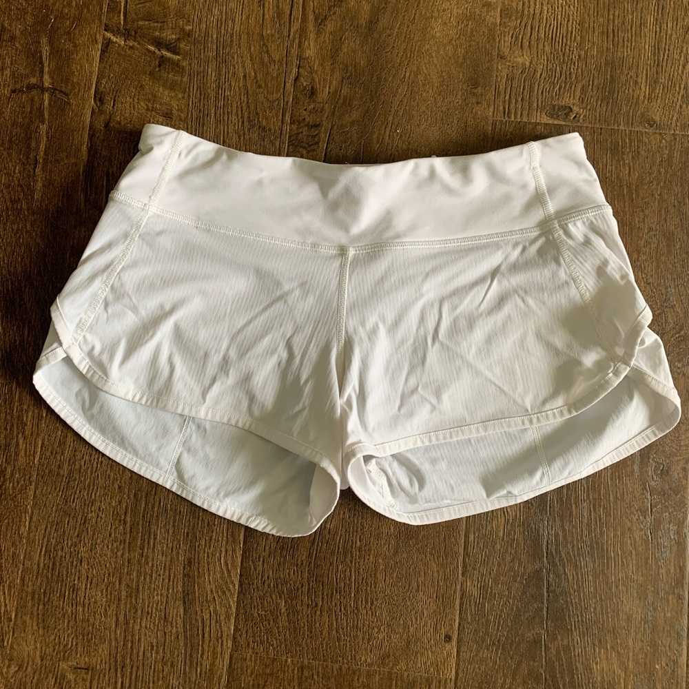 Lululemon White Speed Up Short